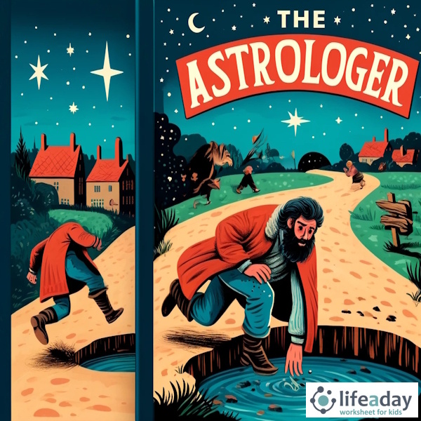 การ์ตูนสำหรับเด็ก ในรูปแบบ นิทานการ์ตูนสองภาษา เรื่อง The Astrologer